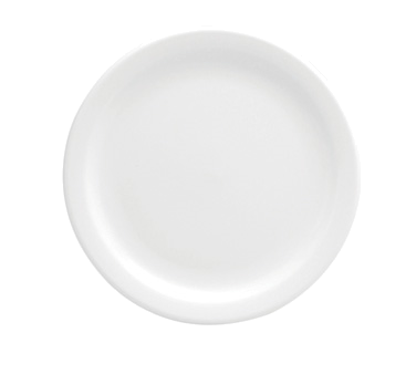 Oneida Canada Dinnerware Default Title / Porcelain / White Plate, 9# dia., round, narrow rim, porcelain, bright white,