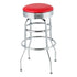 Royal Industries Essentials Classic Diner Bar Stool, 31"H, 14" dia., round, backle