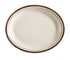 Royal Industries Unclassified Platter, 13-1/4" dia, deep, oval, narrow brown rim, speckle