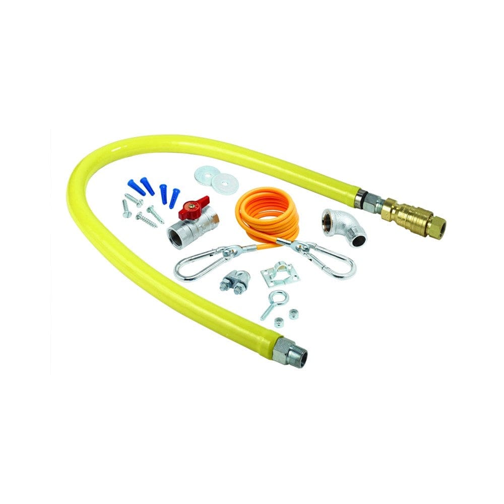 T&S BRASS Plumbing Each T&S Brass HG-4E-48K Safe-T-Link 48" 2-Piece Quick-Disconnect Gas Appliance Connector and Installation Kit - 1" NPT
