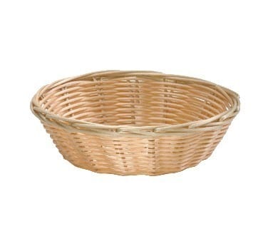 Tablecraft Products Food Service Supplies Each Basket, 7" dia. x 2"H, round, hand-woven, polypropylen