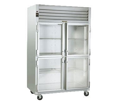 Traulsen Canada Reach-In Refrigerators and Freezers Each Traulsen G21000 2 Section Glass Half Door Reach In Refrigerator - Left / Right Hinged Doors