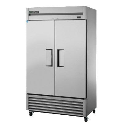 True Food International Canada Reach-In Refrigerators and Freezers Each True T-43F-HC Reach-In Two Section Freezer w/ Two Stainless Steel Solid Doors And Six Adjustable PVC Coated Wire Shelves